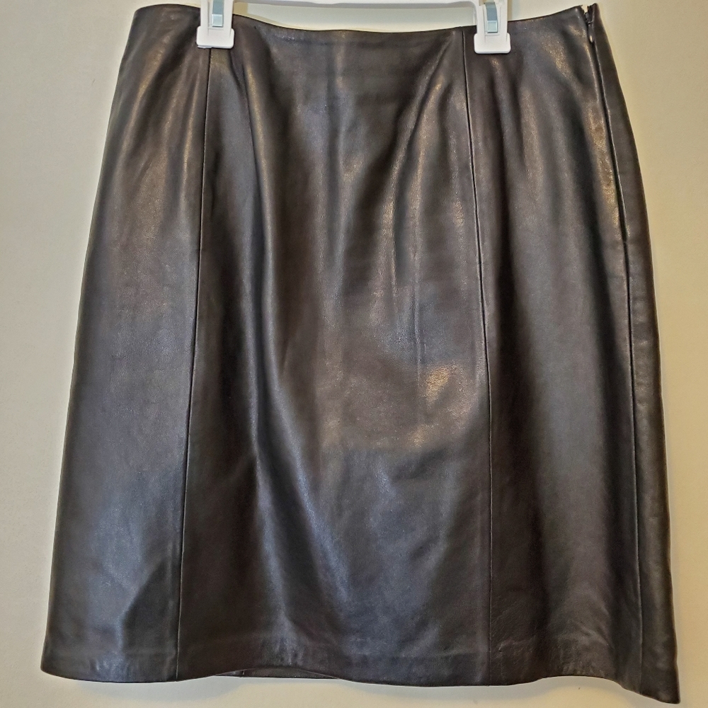 Alfani genuine leather skirt